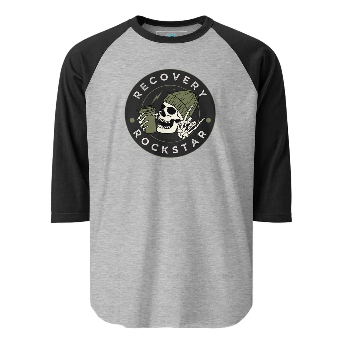 Recovery Rockstar 3/4 sleeve raglan shirt