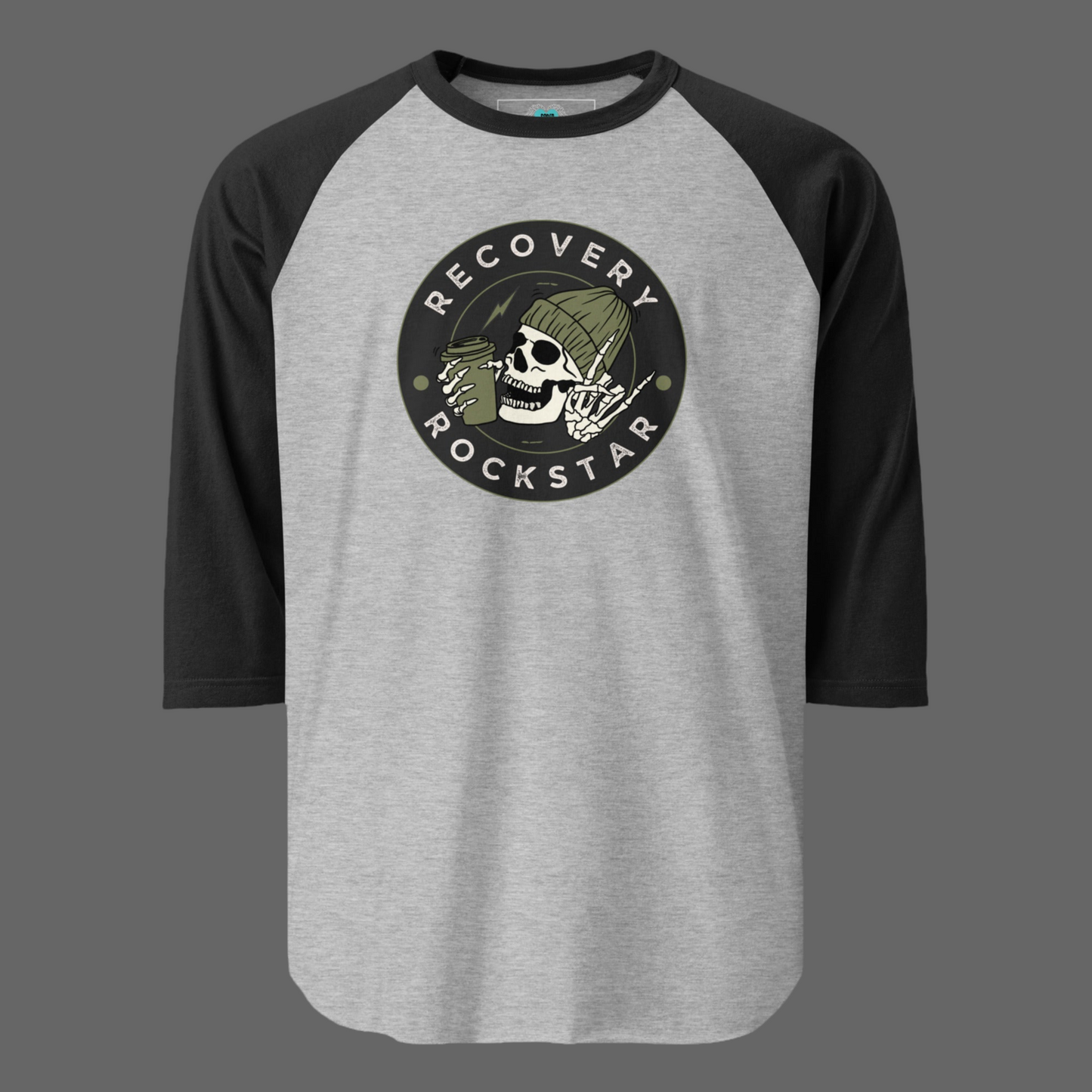 Recovery Rockstar 3/4 sleeve raglan shirt