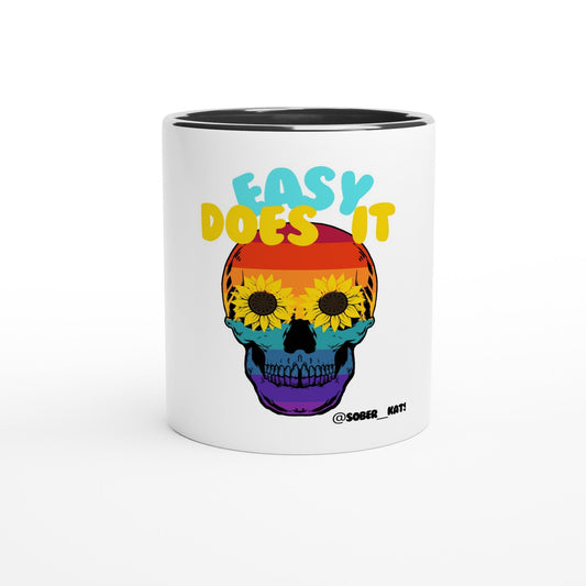 Easy Does It 11oz Ceramic Mug - Sober Kats Shop