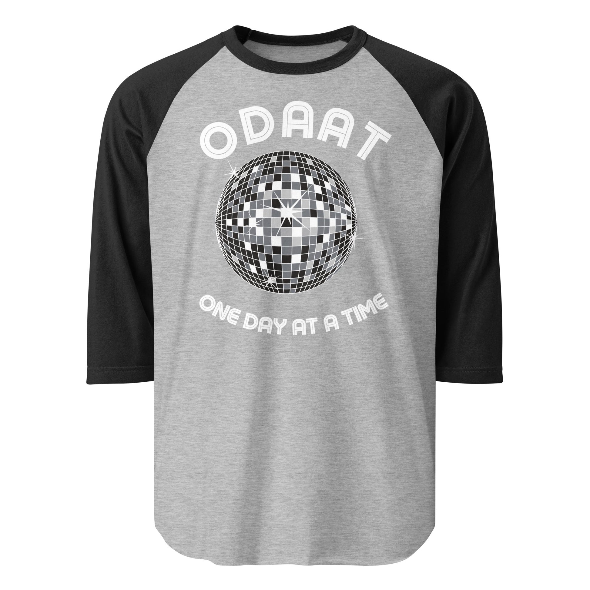 ODAAT Disco Ball 3/4 sleeve raglan shirt - Sober Kats Shop