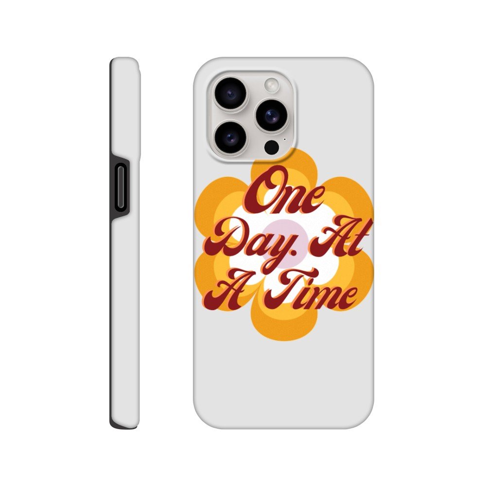 One Day At A Time iPhone 15 Pro Case - Sober Kats Shop