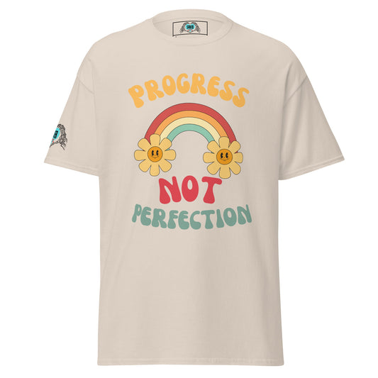 Progress Not Perfection Unisex T - shirt - Sober Kats Shop