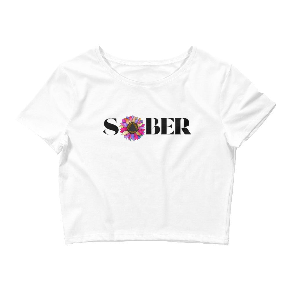 SOBER Women’s Crop Tee - Sober Kats Shop