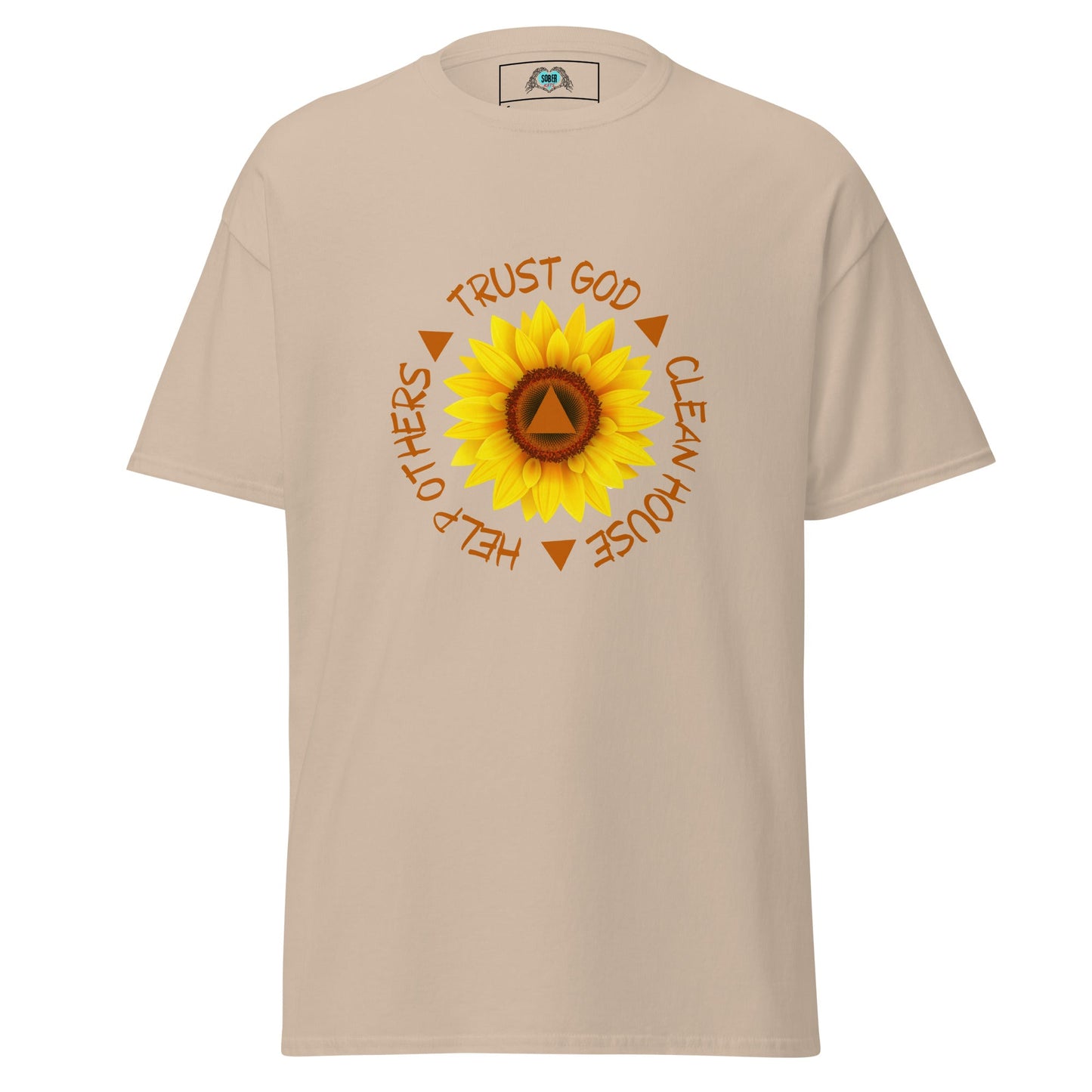 Trust God Clean House Help Others Unisex classic tee - Sober Kats Shop