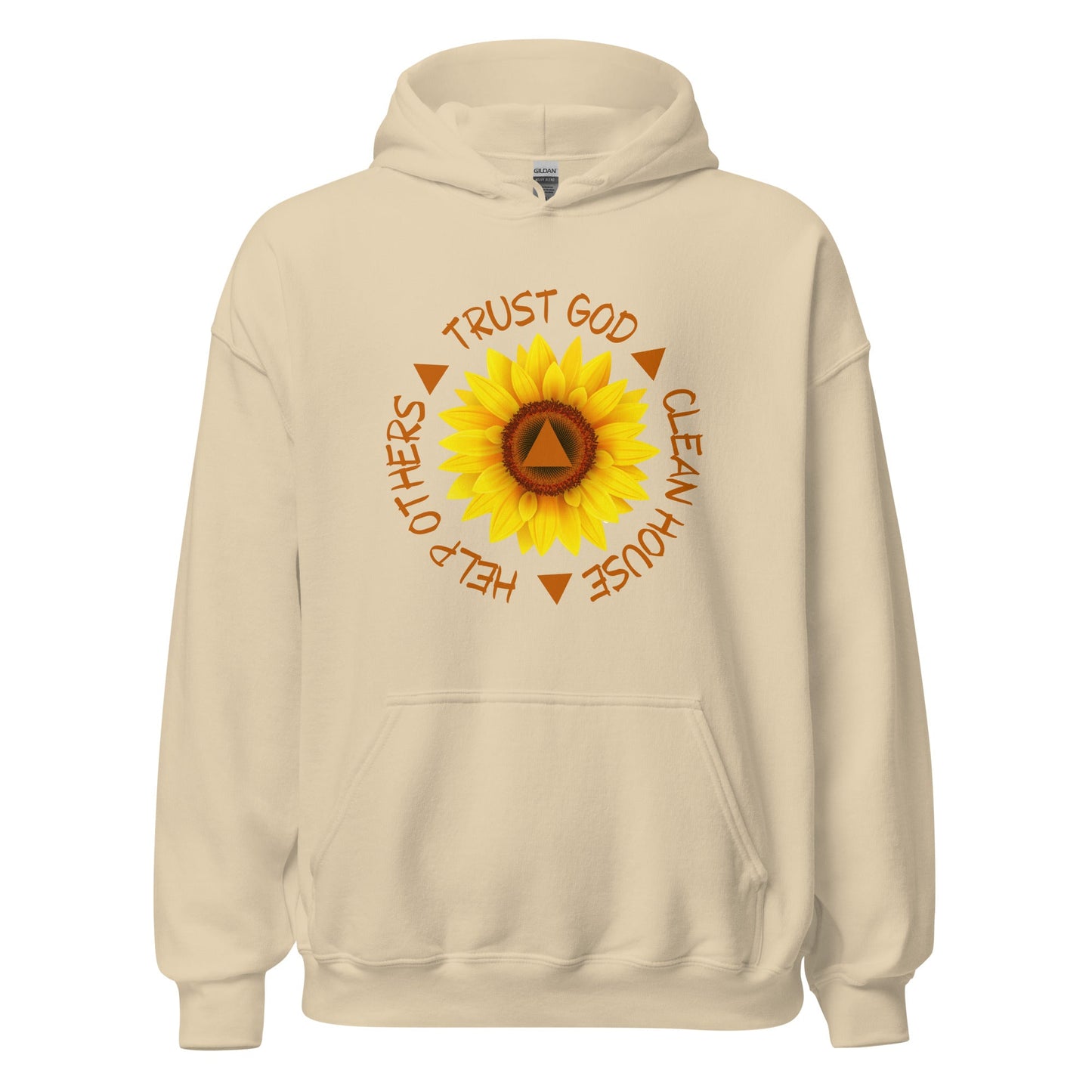 Trust God Clean House Help Others Unisex Hoodie - Sober Kats Shop